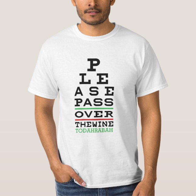Pessach "Pessach der Wein" T - Shirt der Männer (Vorderseite)