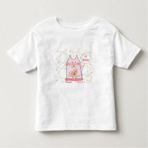 Pessach Pink Cat Ballerina Kleinkind T - Shirt
