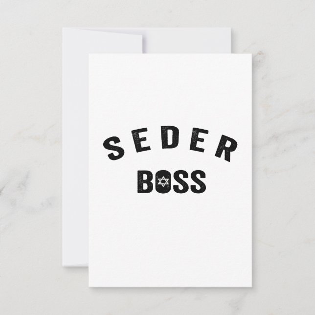 Pessach Seder Boss My Rules Jüdisches Funny Gift Dankeskarte (Vorderseite)