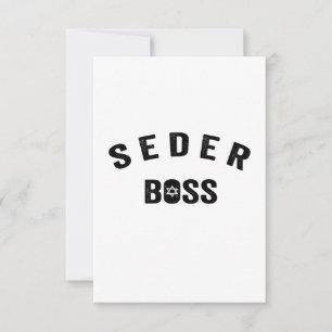 Pessach Seder Boss My Rules Jüdisches Funny Gift Dankeskarte