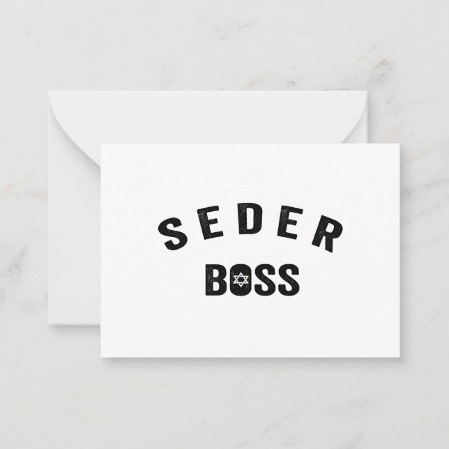 Pessach Seder Boss My Rules Jüdisches Funny Gift Mitteilungskarte (Vorderseite)