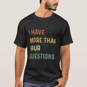 Pessach Seder ich mehr als vier Fragen T-Shirt