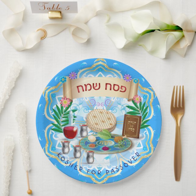 Pessach Seder Koscher Pesach Pappteller (Hochzeit)