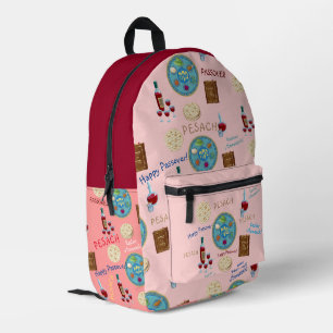 Pessach Seder koschere Matze Pesach Vintage Bedruckter Rucksack