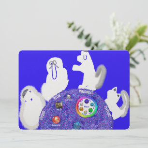 Pessach-Sedertisch mit Tieren Feiertagskarte