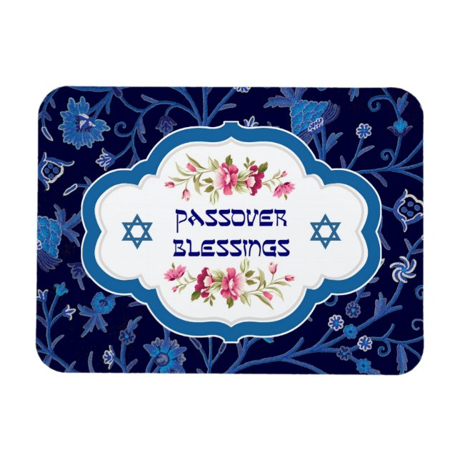 Pessach-Segnungen. Shalom bei Pesach-Geschenkmagne Magnet (Horizontal)