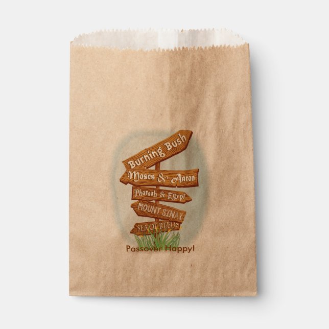 Pessach "Signs of the Time" Goodie Favor Bag Geschenktütchen (Vorderseite)