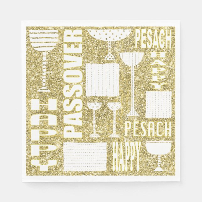 Pessach Standard Napkins "Pessach Gold" Serviette (Vorderseite)