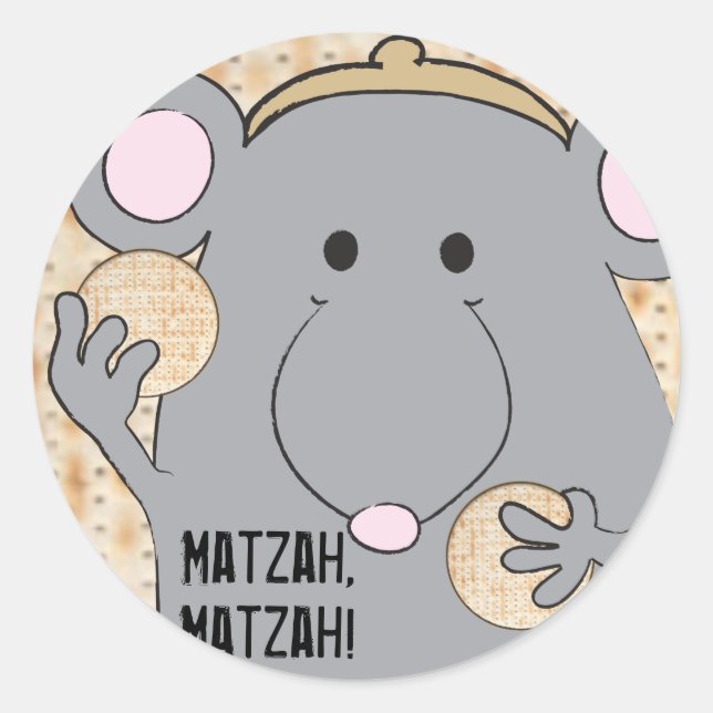 Pessach-Sticker-Kreis "Matzah Matzah Runder Aufkleber (Vorderseite)