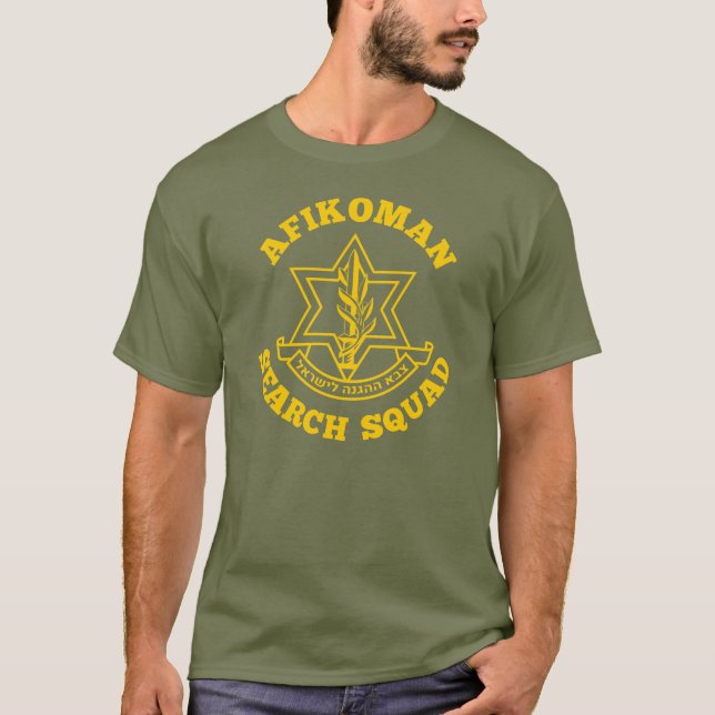 Pessassover Afikoman Search Squad Idf israelisch T-Shirt (Vorderseite)