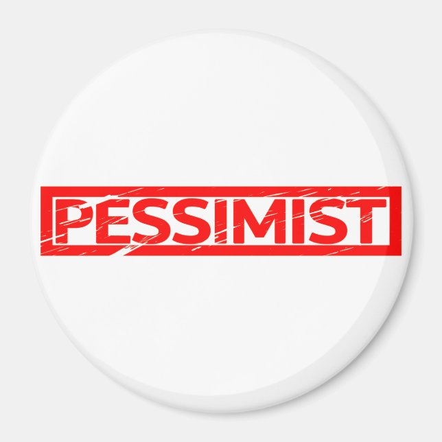 Pessimist-Briefmarke Magnet (Vorne)