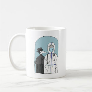 Pest Arzt mit COVID Arzt Funny individuelle Name Kaffeetasse