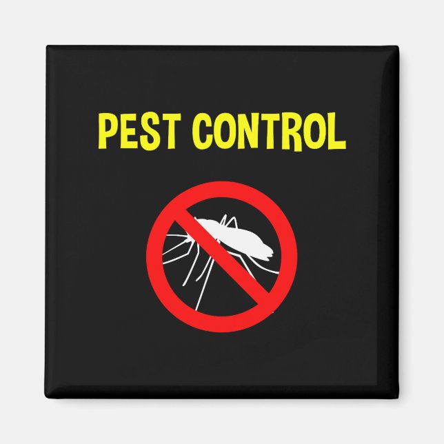 Pest Control Funny Halloween Costume Exterminator  Magnet (Vorne)