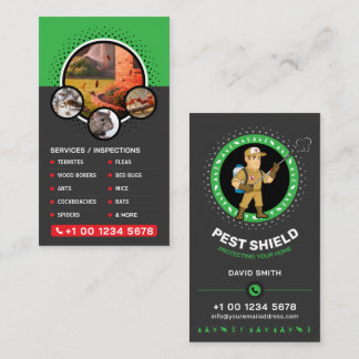 Pest control Service, Exterminator, Fumigation Bus Visitenkarte