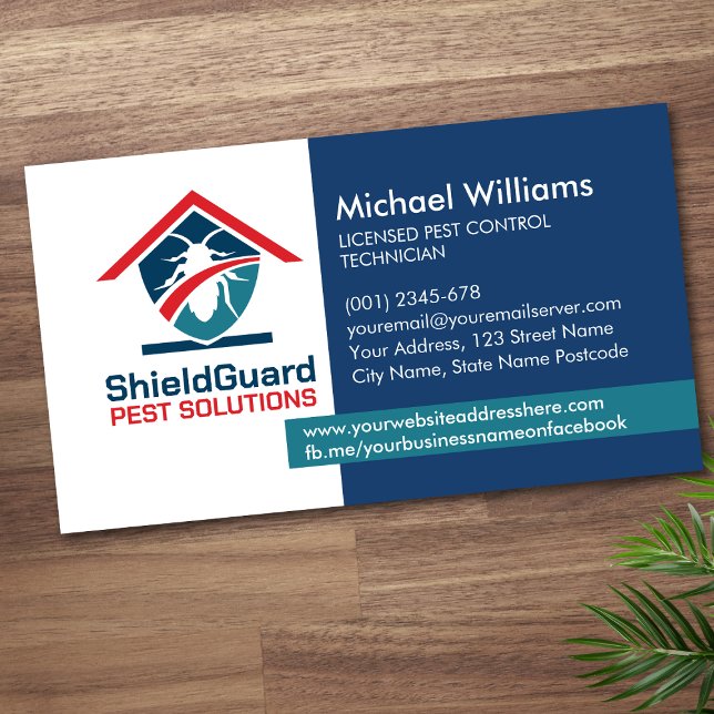 Pest Control Services - Exterminator Business Card Visitenkarte (Von Creator hochgeladen)