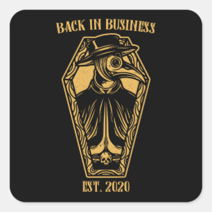 Pest Doktor Funny Medic Geschenk Quadratischer Aufkleber