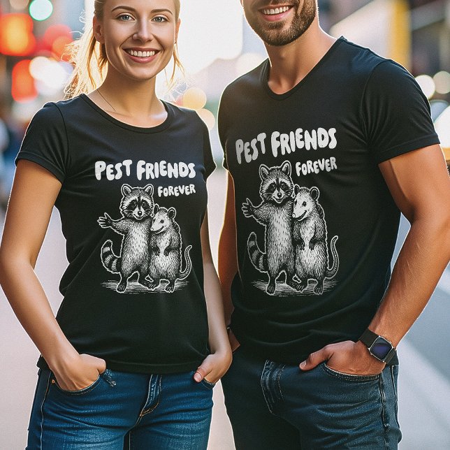 Pest Friends Forever White Print Women's T-Shirt (Von Creator hochgeladen)
