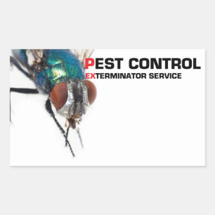 Pest-Kontrolle Rechteckiger Aufkleber