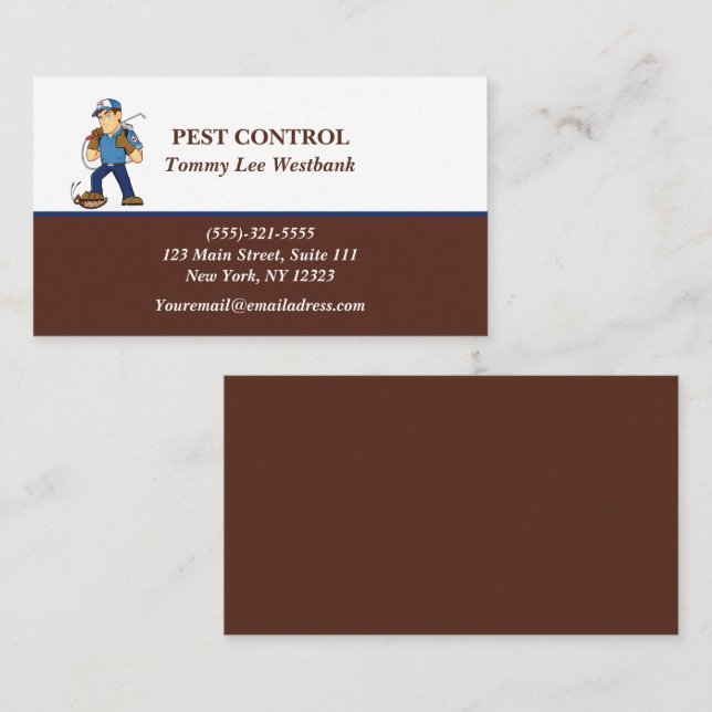 Pest-Kontrolle Visitenkarte (Vorne/Hinten)