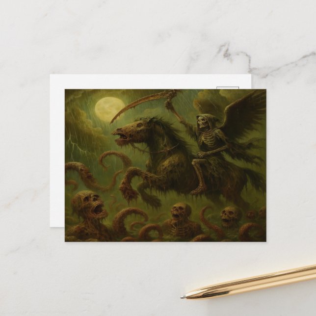 Pest-Reiter-Postkarte Postkarte (Vorderseite/Rückseite Beispiel)