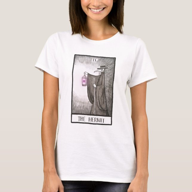 Pestärztin Tarot Hermit Art Lockdown memento T-Shirt (Vorderseite)