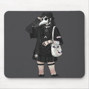 Pestdoktor Gothic Cottagecore Motte Gesichtsmaske Mousepad