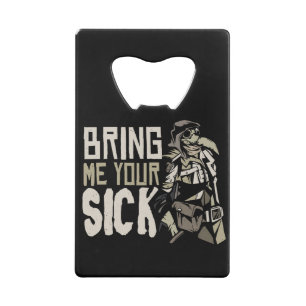 Pestdoktor Halloween Gruseliges Gothic-Geschenk Geldbeutel Flaschenöffner