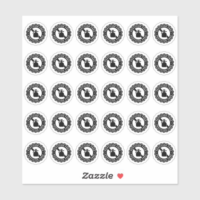 Pesticide Free Food Allergy Organic Food Label (Blatt)