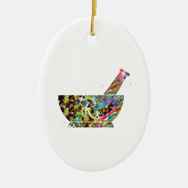 Pestle und Mortar Keramik Ornament (Vorne)