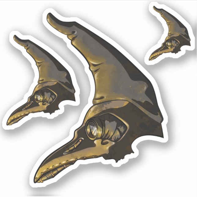 Pestmaske Aufkleber (Vorderseite)