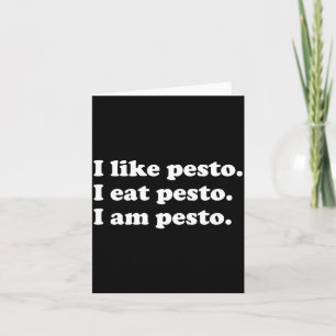 Pesto-Liebhaber Männer Frauen Mädchen Jungen Perfo Karte