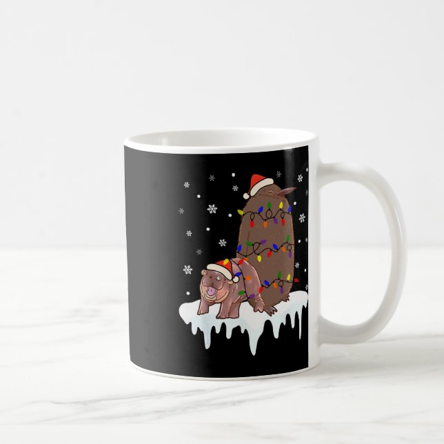 Pesto Moo Deng der Pinguin der ba Kaffeetasse (Rechts)