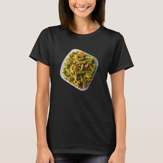 Pesto Pasta Kostüm Leichte Last Minute Halloween T-Shirt (Vorderseite)