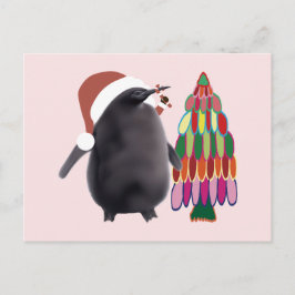 Pesto Penguin Christmas #5 Postkarte