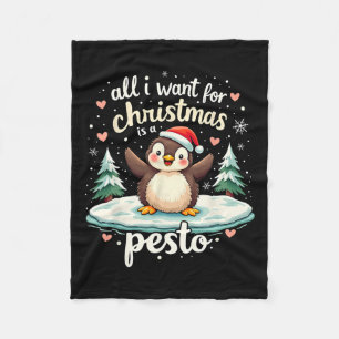 Pesto The Pinguin Funny Ba Fleecedecke