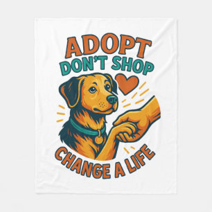 Pet Adopt Liebens T-Shirt Fleecedecke