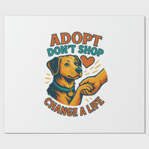 Pet Adopt Liebens T-Shirt Geschenkpapier