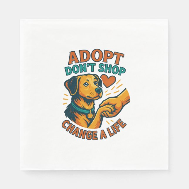 Pet Adopt Liebens T-Shirt Serviette (Vorderseite)