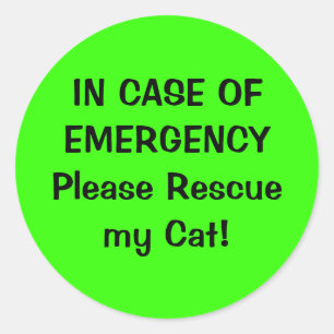 Pet Alert-Aufkleber Runder Aufkleber