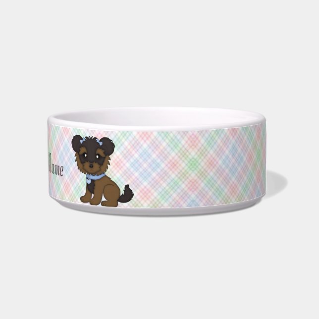Pet Blue Yorkie Dog Wasserschüssel oder Food Disc Napf (Rechts)