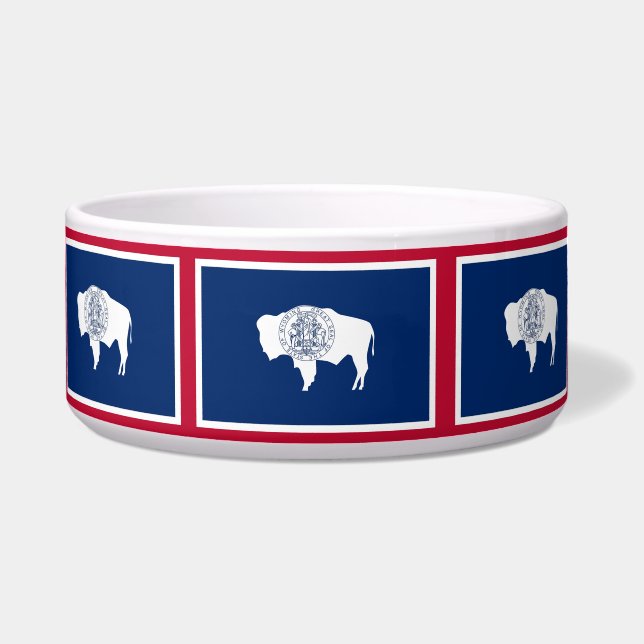 Pet Bowl aus dem WyomomState Flag Napf (Vorderseite)
