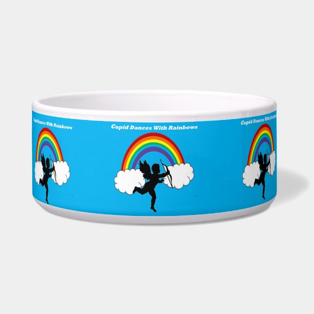 Pet Bowl Cupid Tänze mit Regenbogen Napf (Vorderseite)