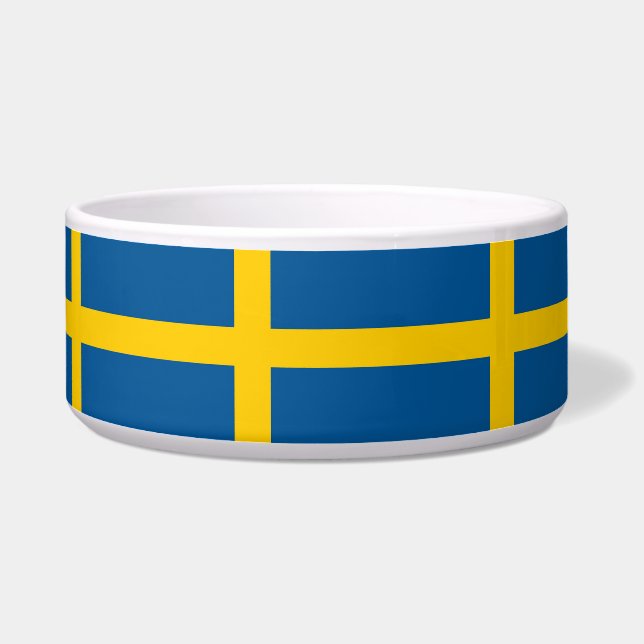 Pet Bowl der schwedischen Flagge Napf (Links)