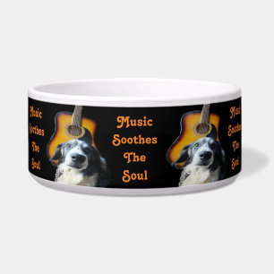 Pet Bowl Guitar Dog Napf