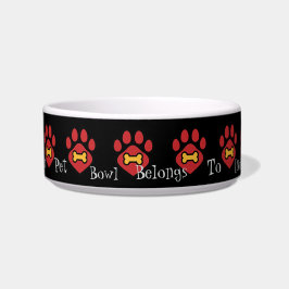 Pet Bowl Medium Animal Paw Napf