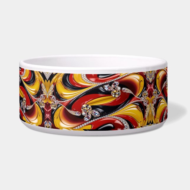 Pet Bowl mit belgischer Farbe Abstract Design Napf (Vorderseite)