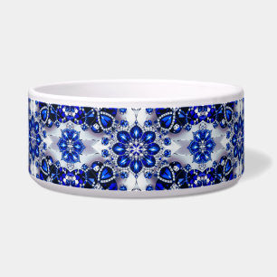 Pet Bowl mit blauen weißen Farben Abstraktes Desig Napf