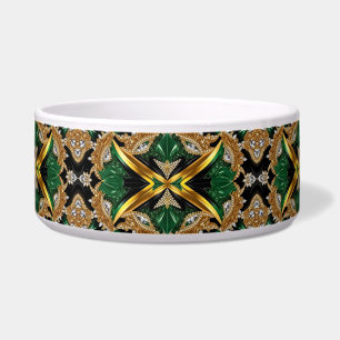 Pet Bowl mit jamaikanischen Farben Abstraktes Desi Napf