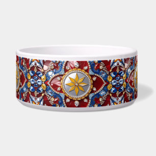 Pet Bowl mit kolumbianischen Farben Abstract Desig Napf