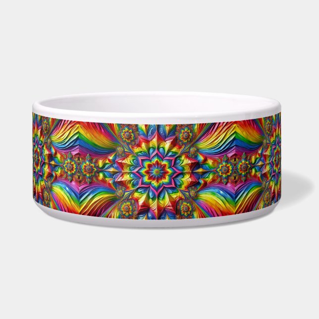 Pet Bowl mit LGBTQ-Farben, abstraktes Design Napf (Vorderseite)